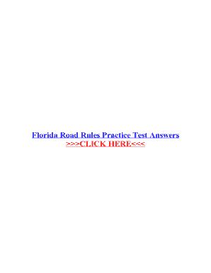 Florida Road Rules Answers PDF