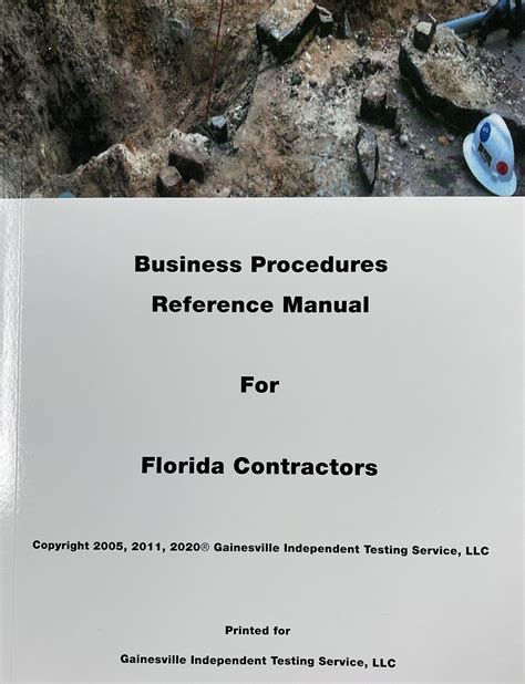 Florida contractors business procedures manual Ebook Doc