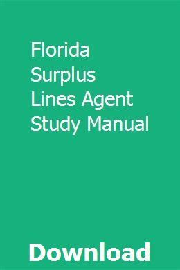 Florida surplus lines agent study manual Ebook Reader