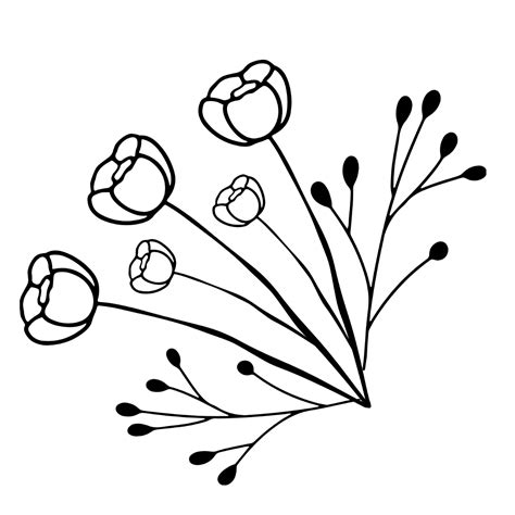 Flower Outline Template