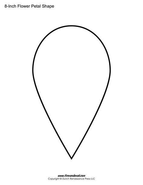 Flower Petal Printable Template