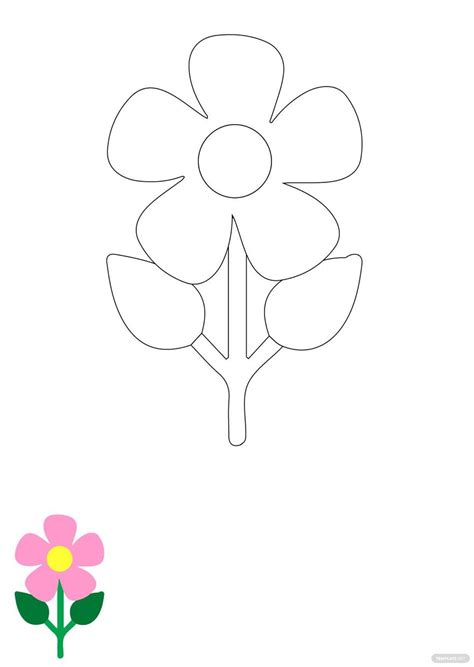 Flower Template For Coloring