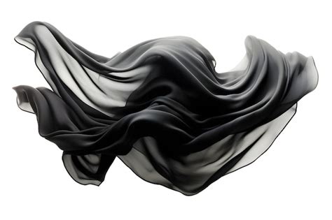 Flowing Black Fabric: