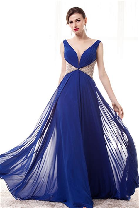 Flowing Blue Gown: