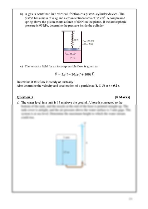 Fluid Mechanics Final Exam Solution PDF