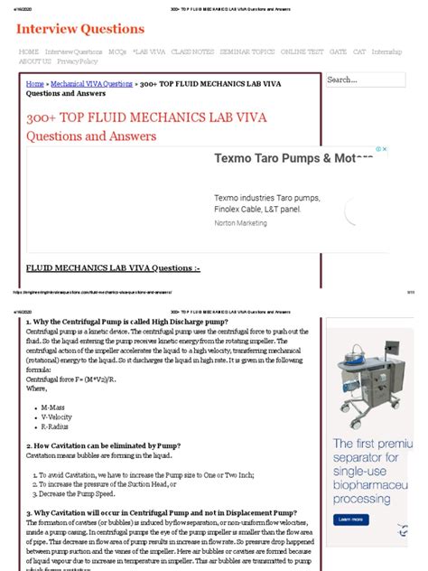 Fluid Mechanics Lab Viva Questions Answers Reader