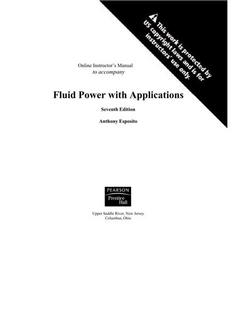 Fluid Power With Applications 7th Solution Reader