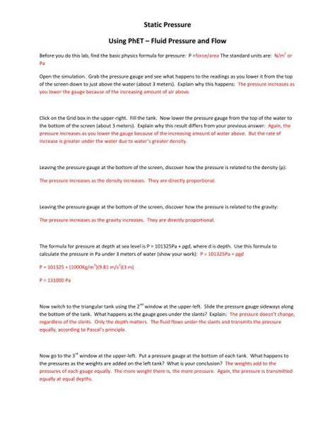 Fluid Pressure Phet Lab Answers PDF