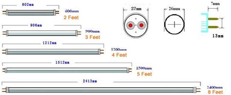 Fluorescent Light Size Chart