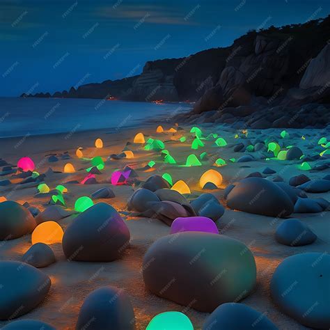 Fluorescent Stones: A Glowing Oasis in the Darkness