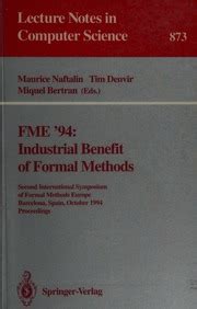 Fme 94 Industrial Benefit of Formal Methods Epub