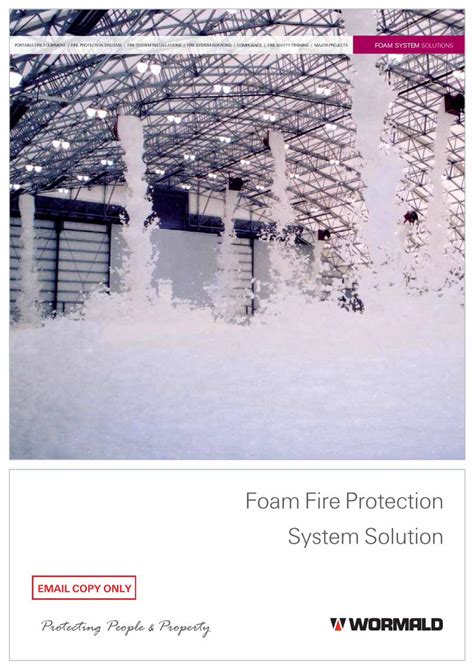 Foam Fire Protection System Solution Wormald PDF