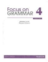 Focus On Grammar 4 4th Edition Answers PDF