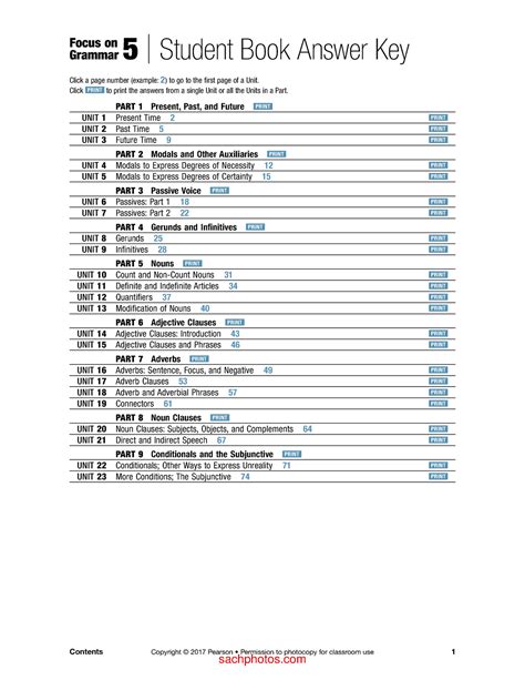 Focus On Grammar 5 Workbook Answer Key Epub