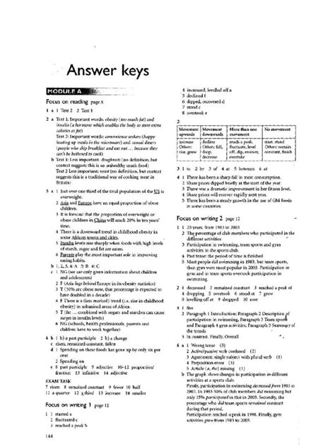 Focus On Ielts New Edition Answer Key PDF