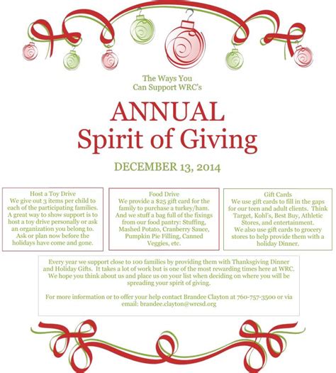 Focus on the Spirit of Giving: