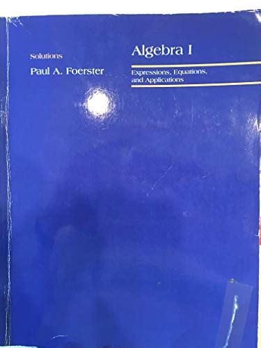 Foerster Algebra 1 Book Answers Epub