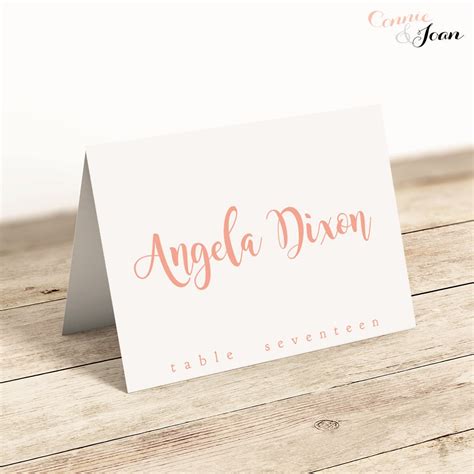 Foldable Name Card Template