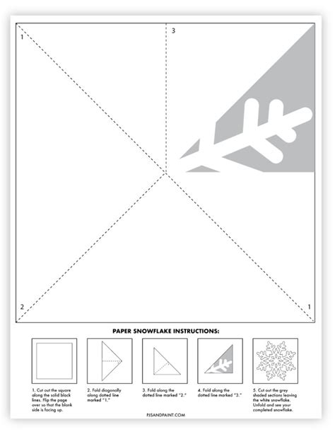 Foldable Snowflake Template