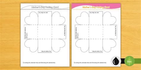 Folding Mothers Day Cards Printable
