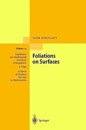 Foliations on Surfaces 1st Edition Reader