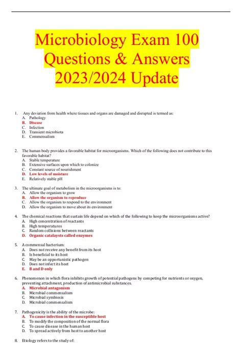 Food Microbiology Exam Questions And Answers Kindle Editon