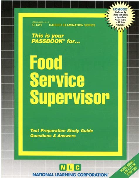 Food Service SupervisorPassbooks Career Examination Passbooks Doc