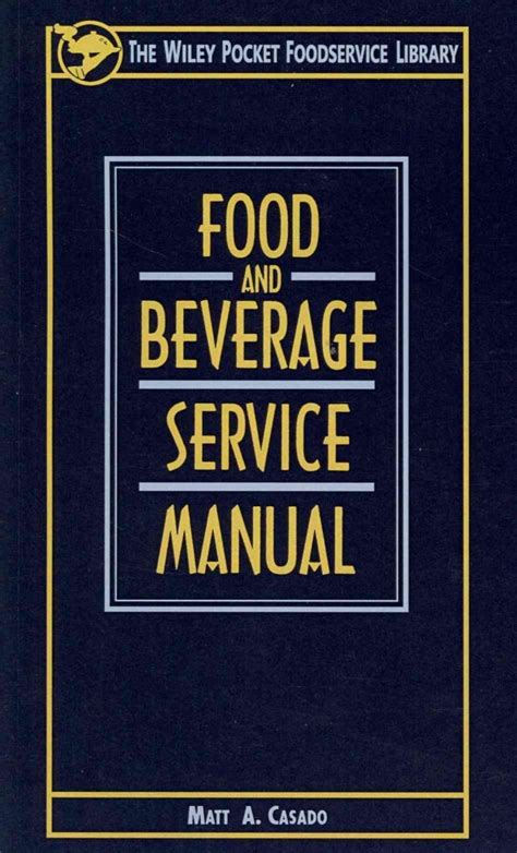 Food and Beverage Service Manual Epub