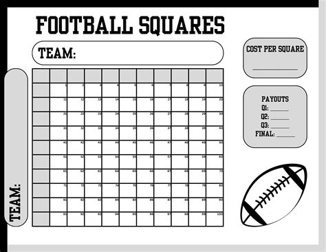 Football Game Squares Template