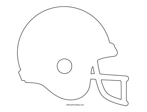Football Helmet Printable Template
