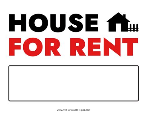 For Rent Sign Printable