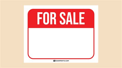 For Sale Sign Printable Free