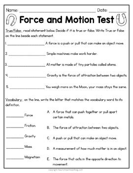 Forces And Motion Answers Practice Test Review Doc