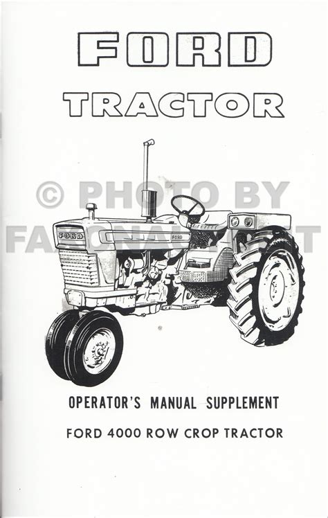 Ford 4000 Tractor Manual Ebook Doc