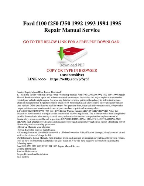 Ford E350 Service Manual Ebook PDF