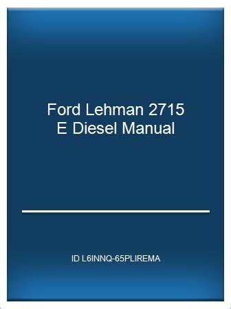Ford Lehman Diesel Manual Ebook Epub