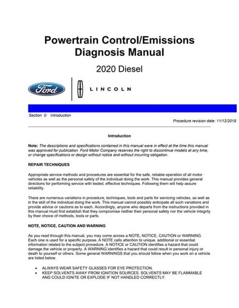 Ford Powertrain Control Emissions Diagnosis  PC ED Ebook Epub