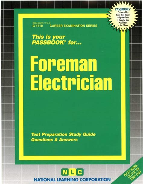 Foreman ElectricianPassbooks Career Examination C-1710 Kindle Editon