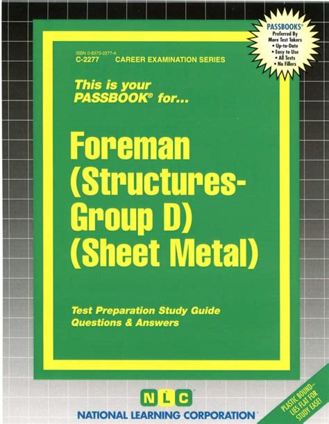 Foreman Structures-Group D Sheet MetalPassbooks Epub
