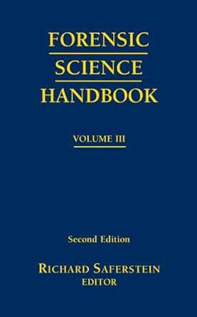Forensic Science Handbook Volume III Doc