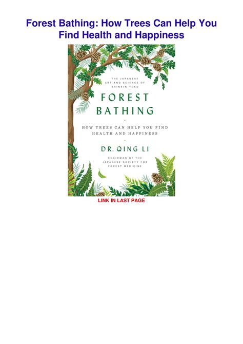 Forest Bathing How Trees Can Help You Find Health and Happiness Doc