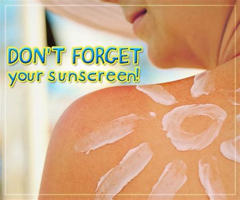 Forgetting sunscreen: