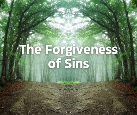 Forgiveness of sins: