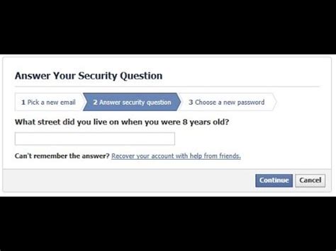 Forgot Facebook Security Question Answer Kindle Editon