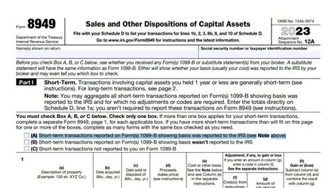 Form 8949 Schedule D: Unlocking Tax Savings and Investment Opportunities in 2025