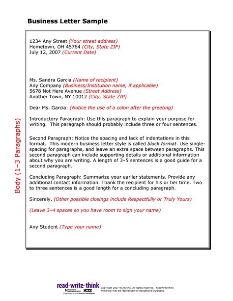 Formal Business Letter Templates