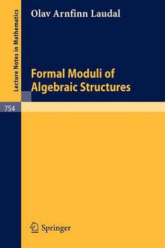 Formal Moduli of Algebraic Structures PDF