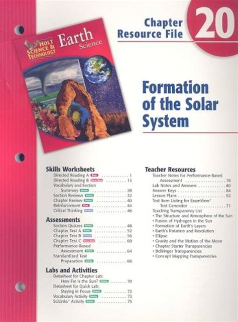 Formation Of Solar System Answers Holt Doc