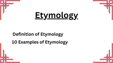 Formation and Etymology