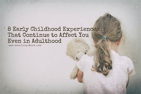 Formative Experiences: Shaping Our Lives from Childhood to Adulthood